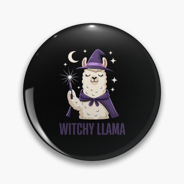 Item preview, Witchy Llama for Halloween Cute Magic Animal designed and sold by TechnicalSara.