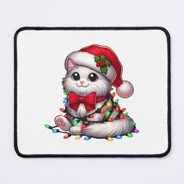 Item preview, Turkish Angora Cat Christmas designed and sold by doodIllustrate.