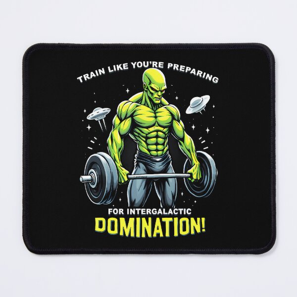 Item preview, Alien Gym Workout Fitness Funny Sci-Fi Weightlifting Ufo designed and sold by CarmelaConstan.