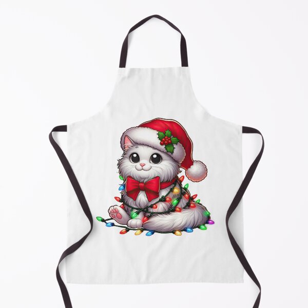 Item preview, Turkish Angora Cat Christmas designed and sold by doodIllustrate.