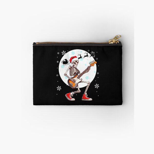 Item preview, Christmas Santa Skeletons Playing Guitar Bass Guitarist designed and sold by BeulahJoseph.