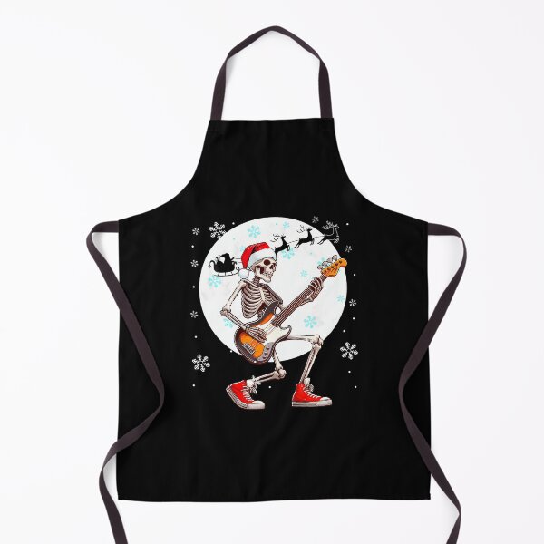Item preview, Christmas Santa Skeletons Playing Guitar Bass Guitarist designed and sold by BeulahJoseph.