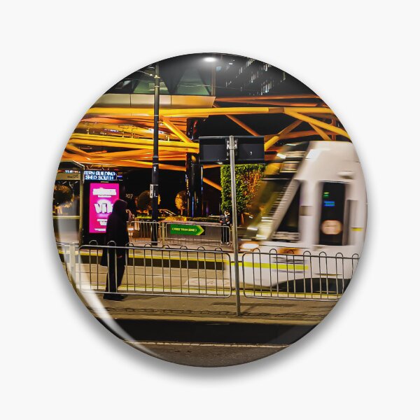Item preview, Late Night Collins Street Tram arriving for a Pickup - Melbourne, Victoria, Australia designed and sold by Steven Jodoin.