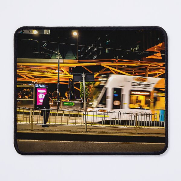Item preview, Late Night Collins Street Tram arriving for a Pickup - Melbourne, Victoria, Australia designed and sold by Steven Jodoin.