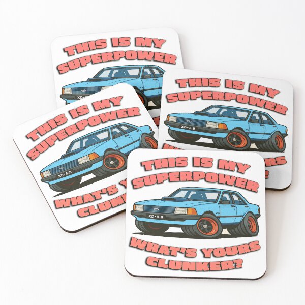 Item preview, Ford XD Cartoon Superpower Funny Aussie Car Art designed and sold by Michael van der Hoorn.