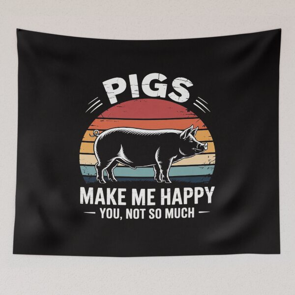Item preview, Pigs Make Me Happy You Not So Much Pig Lover Farming Farmer designed and sold by BotboutiquePre.