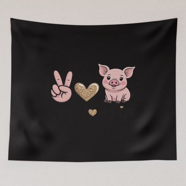 Item preview, Peace Love Cute Show Pig Lover designed and sold by BotboutiquePre.