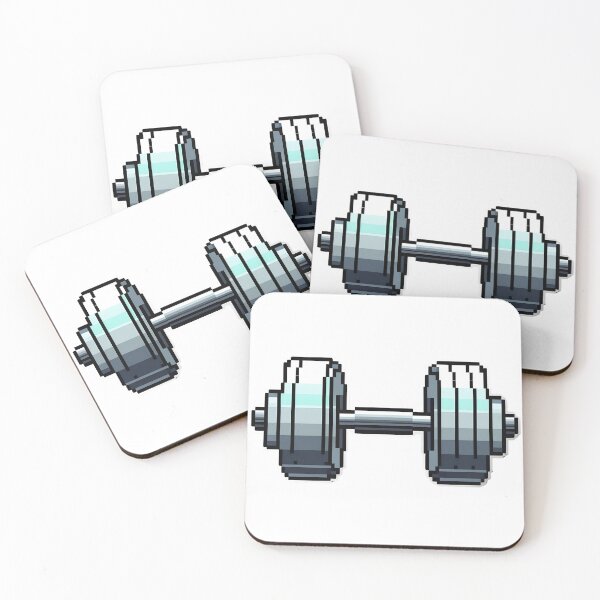 Item preview, Pixel Dumbbell Fitness Icon designed and sold by BankMano.