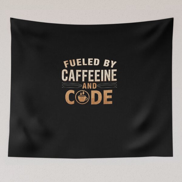 Item preview, Fueled by caffeine and code - coffee loverful design designed and sold by Happyhoo1.