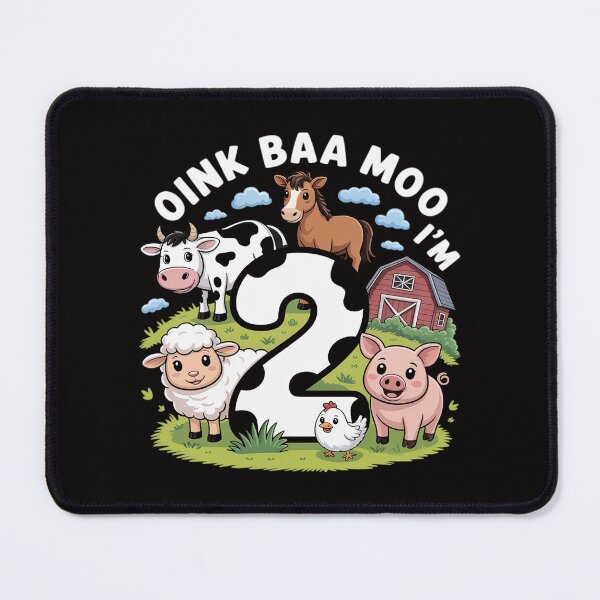 Item preview, Oink Baa Moo I'm 2 Farm Animals 2nd Birthday For Kids designed and sold by BotboutiquePre.