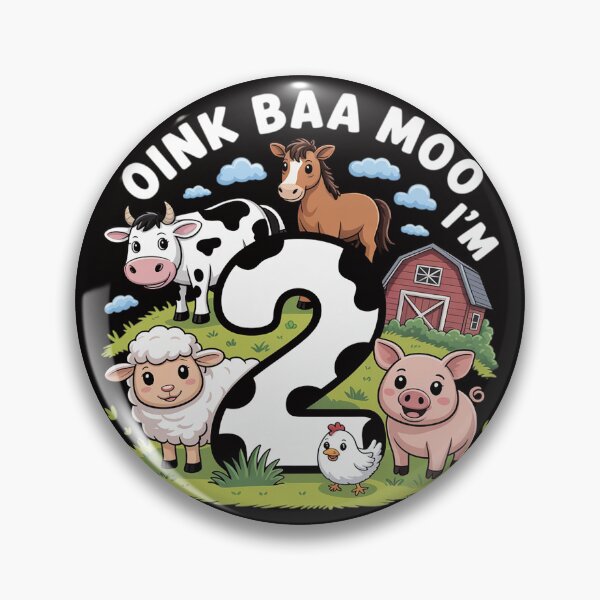 Item preview, Oink Baa Moo I'm 2 Farm Animals 2nd Birthday For Kids designed and sold by BotboutiquePre.