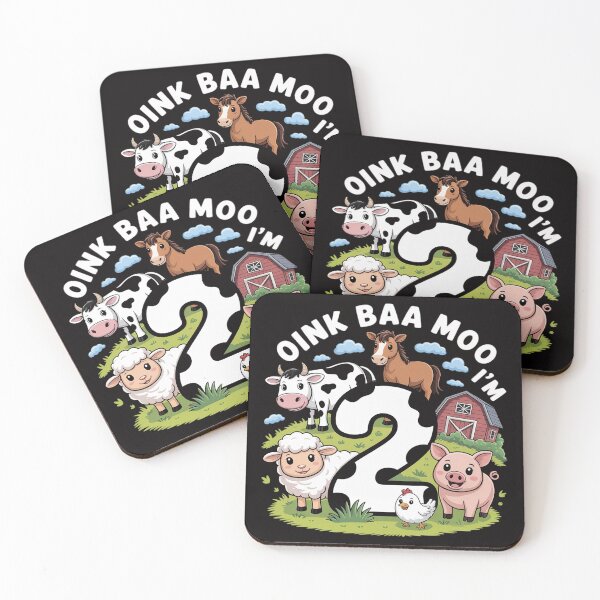 Item preview, Oink Baa Moo I'm 2 Farm Animals 2nd Birthday For Kids designed and sold by BotboutiquePre.