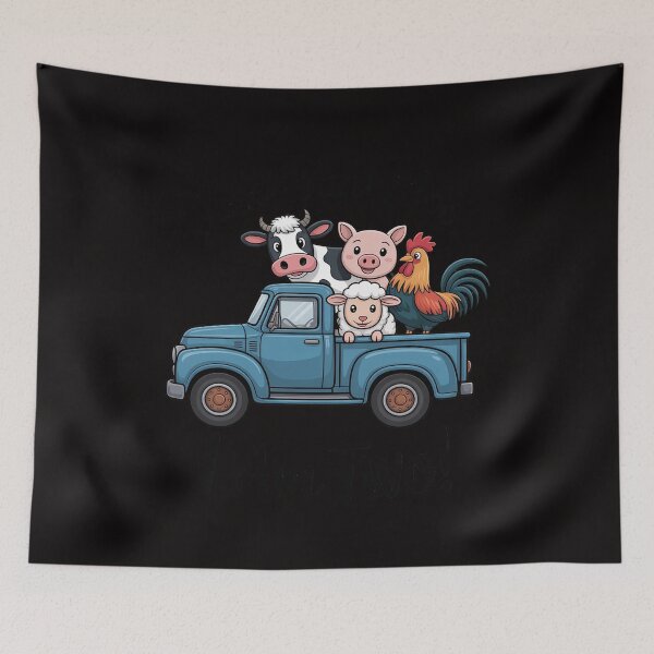 Item preview, Oink Baa Moo I Am Two Farm Animals Blue Truck Birthday Boy designed and sold by BotboutiquePre.