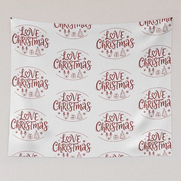 Item preview, Kawaii Love Christmas Hand-Drawn Typography designed and sold by Minimochi Art.