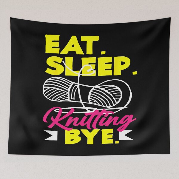 Item preview, Knitting Eat Sleep Knitting Bye Yarn Hobby Needle Knitter designed and sold by AntoinetteIsa.