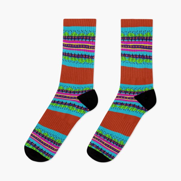 Item preview, Funky Folk Art Geometric Repeat Design designed and sold by Thidagrafictic.