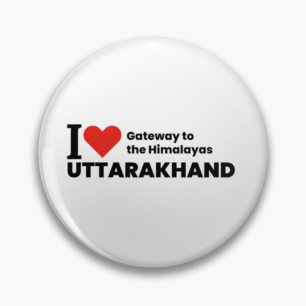 Item preview, I ❤️ Uttarakhand – Gateway to the Himalayas | Trekking & Nature Lover Sticker designed and sold by saan-creatives.