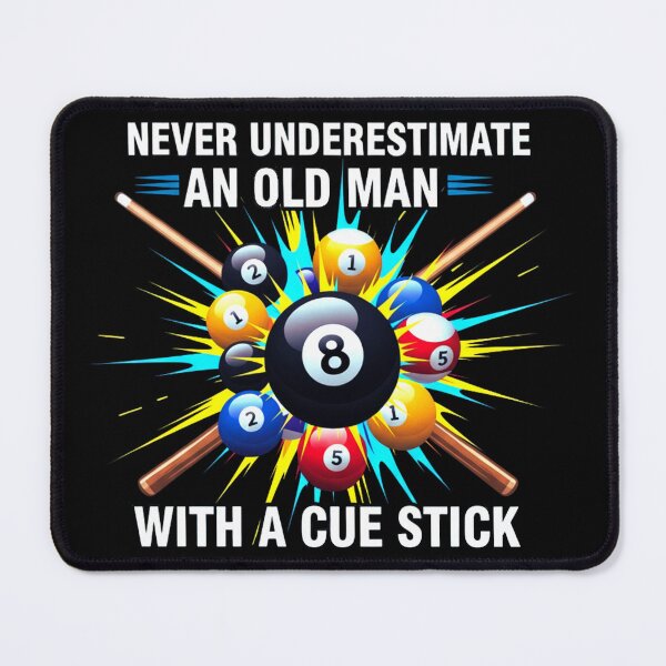 Item preview, Never Underestimate An Old Man With A Cue Stick – Vintage Billiards T-Shirt designed and sold by Teetreasure2.