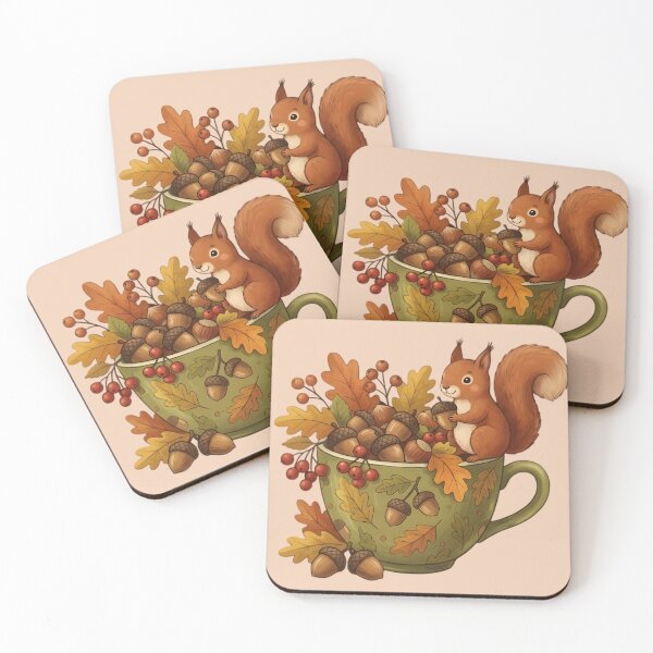 Item preview, Squirrel Acorn Teacup Shirt Cottagecore Autumn Harvest Tee designed and sold by bendypraetor0f.