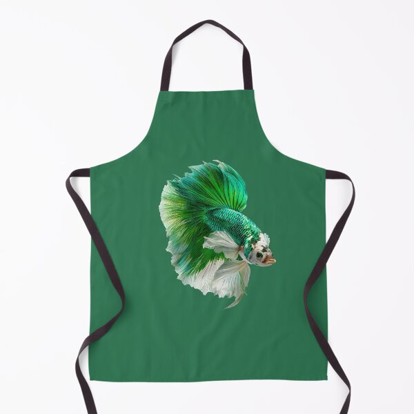Item preview, Turquoise, Green & White Betta Siamese Fighting Fish, Metallic Green Halfmoon Super Delta designed and sold by meganohm.