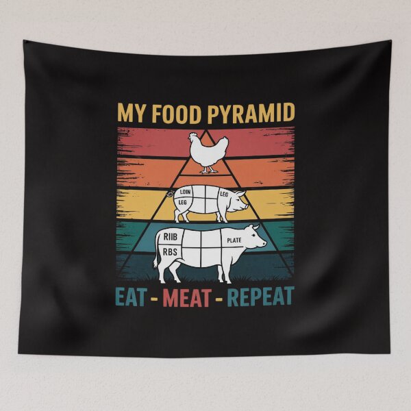 Item preview, Meat Lovers MY FOOD PYRAMID EAT MEAT REPEAT designed and sold by BotboutiquePre.