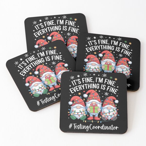 Item preview, Testing Coordinator Gnome Everything Is Fine Funny Christmas designed and sold by Khescoiu.