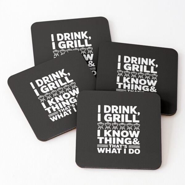 Item preview, I Drink I Grill And I Know Things BBQ Barbecue Beer Mug designed and sold by silladive.