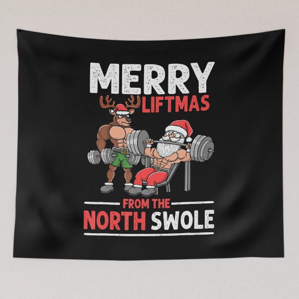 Item preview, North Swole Muscle, Weightlifting Santa, Muscle Santa, Christmas Gym, Fitness Santa, Gym Christmas, Holiday Lift, Weightlifting Holiday, Workout Santa, Festive Muscle, Strong Santa designed and sold by MonicaSophie.