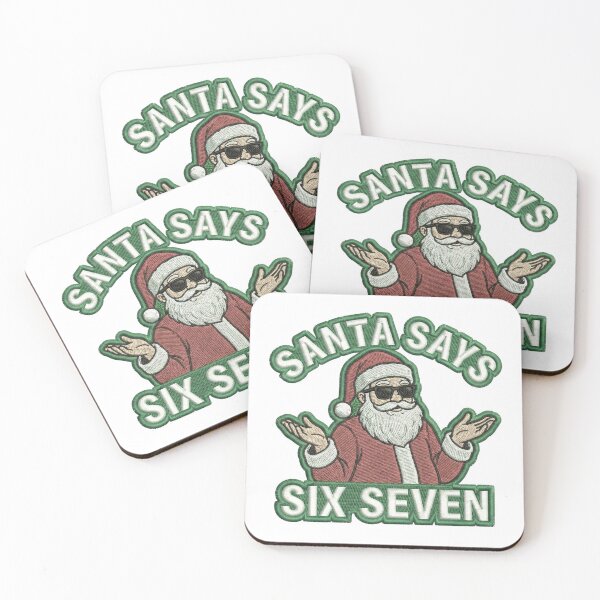 Item preview, Embroidered Santa Says Six Seven Christmas Humor designed and sold by chattsuede.