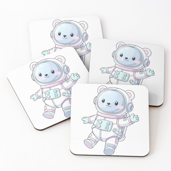 Item preview, Cute Kawaii Polar Bear Astronaut: Adorable Space Character designed and sold by RudArtAI.
