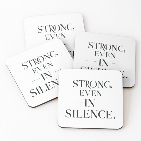 Item preview, Strong Even In Silence – Minimal Nordic Quote designed and sold by Irene Catchmind.