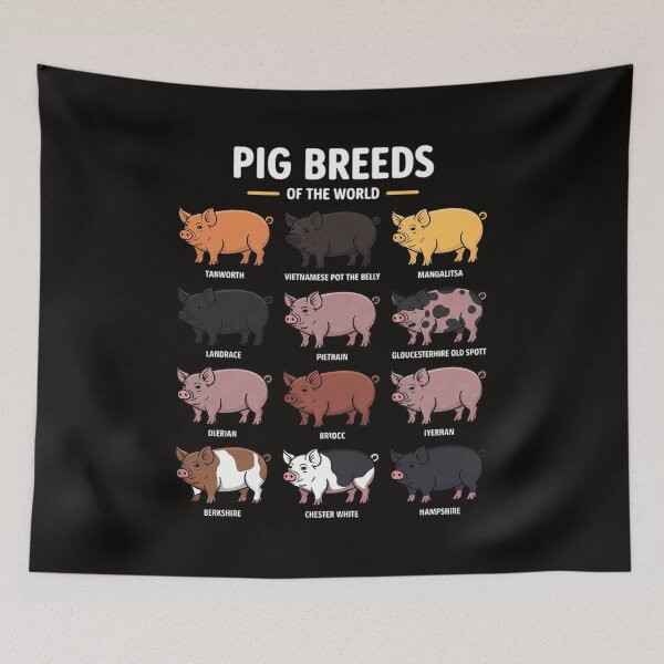 Item preview, Cute Pig Breeds of the World Farm Animal Lovers designed and sold by silladive.