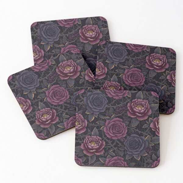 Item preview, Midnight Thorn Roses designed and sold by Kaleidoscope Print.