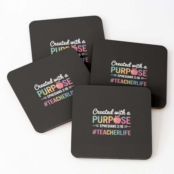 Item preview, Created With A Purpose Ephesians 2 10 Teacher Life Christian designed and sold by silladive.