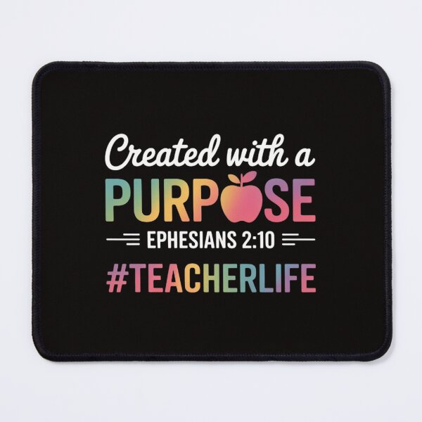Item preview, Created With A Purpose Ephesians 2 10 Teacher Life Christian designed and sold by silladive.
