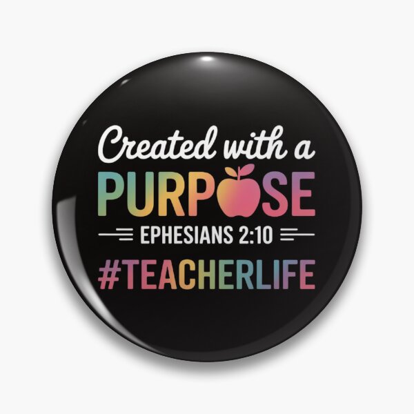 Item preview, Created With A Purpose Ephesians 2 10 Teacher Life Christian designed and sold by silladive.