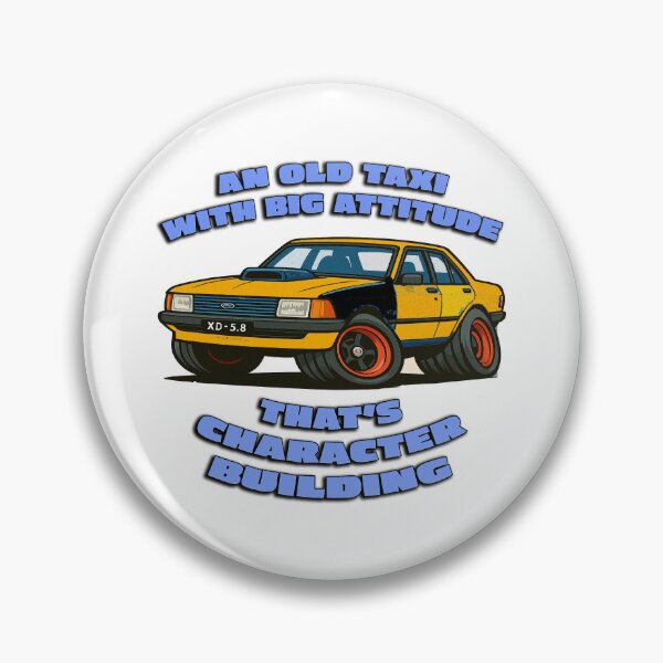 Item preview, Old Taxi With Big Attitude Funny XD Falcon Cartoon Car Art designed and sold by Michael van der Hoorn.