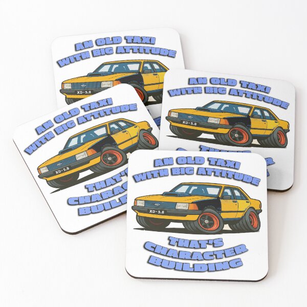 Item preview, Old Taxi With Big Attitude Funny XD Falcon Cartoon Car Art designed and sold by Michael van der Hoorn.