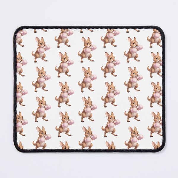 Item preview, Cute Cartoon Kangaroo Boxer: Athletic Animal Character in Pink Gloves designed and sold by RudArtAI.