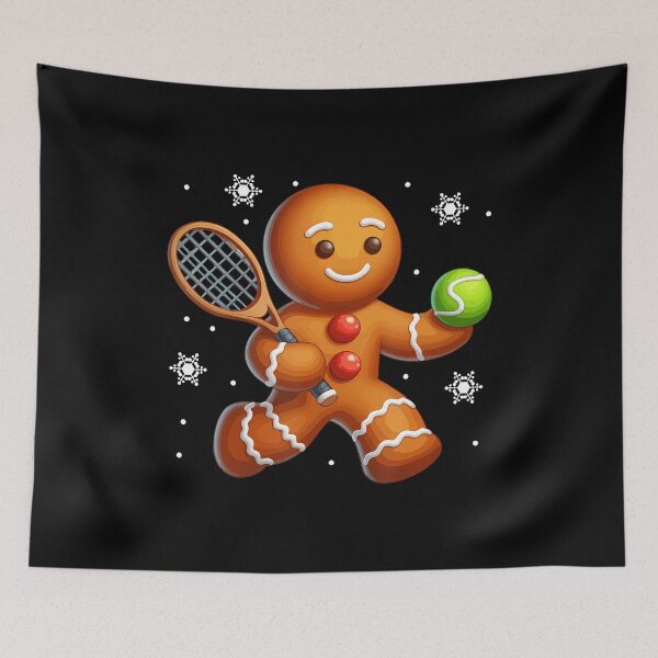 Item preview, Gingerbread Playing Tennis Christmas Cookie Player Team designed and sold by MonicaSophie.