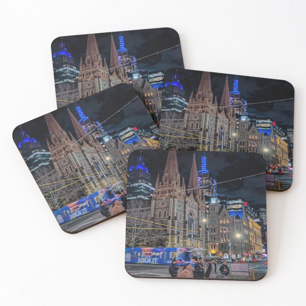 Item preview, Flinders and Swanston night time visit - Melbourne, Victoria, Australia designed and sold by Steven Jodoin.