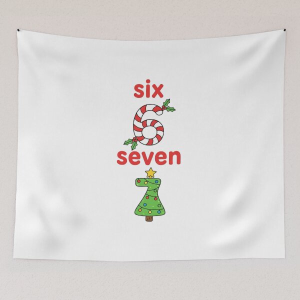 Item preview, Six Seven Meme Funny Festive Christmas Numbers designed and sold by chattsuede.