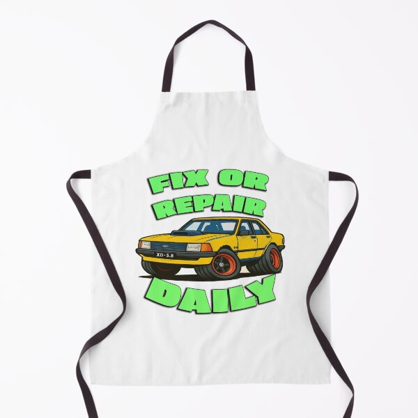 Item preview, Ford XD Fix Or Repair Daily Yellow Blaze Cartoon Art designed and sold by Michael van der Hoorn.