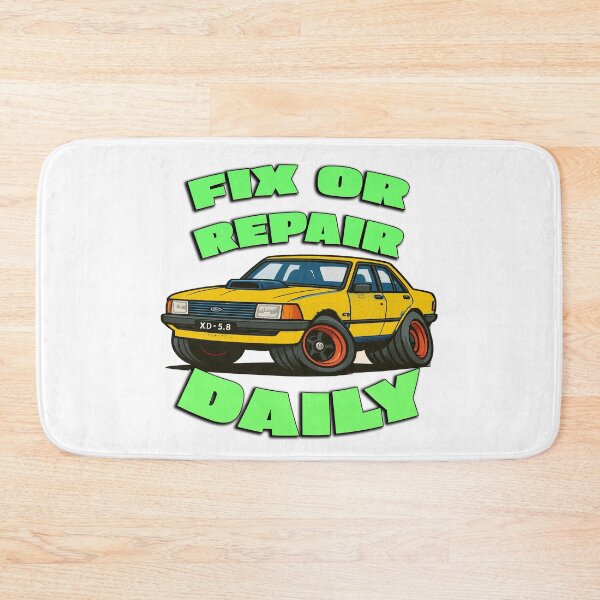 Item preview, Ford XD Fix Or Repair Daily Yellow Blaze Cartoon Art designed and sold by Michael van der Hoorn.