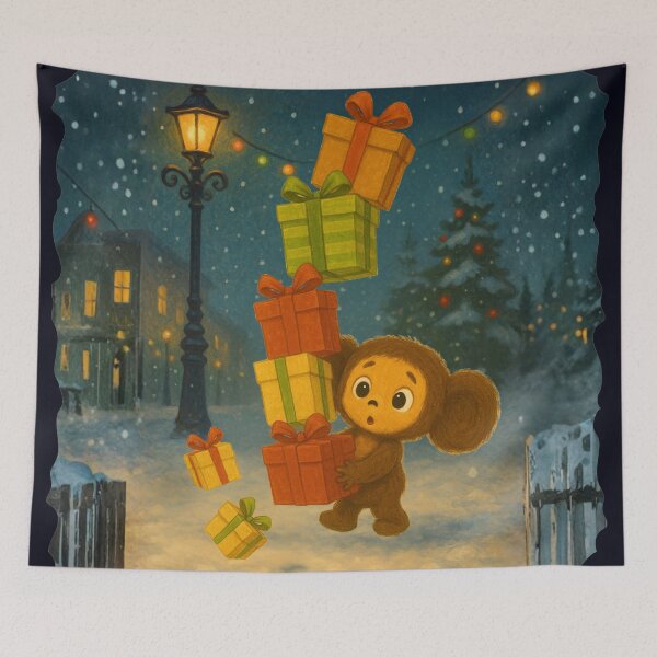 Item preview, Cheburashka and the Wobbling Gift Tower designed and sold by Russian101.