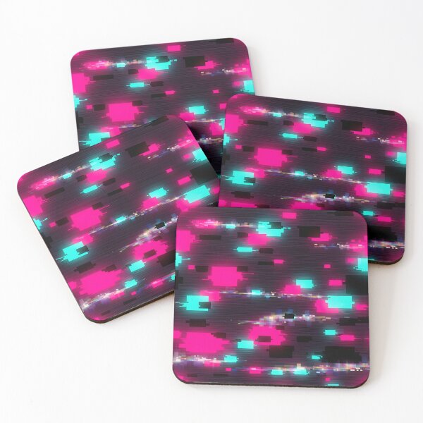 Item preview, Neon Glitch Pixels designed and sold by Kaleidoscope Print.