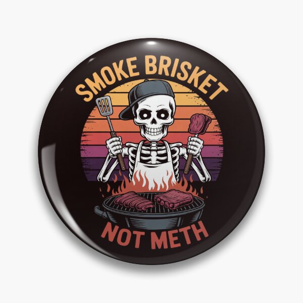 Item preview, BBQ Skeleton Smoke Brisket Not Meth Grilling Master designed and sold by hettingerchaim.