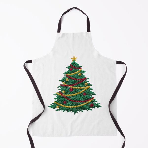 Item preview, Embroidered Christmas Tree Classic Holiday designed and sold by chattsuede.