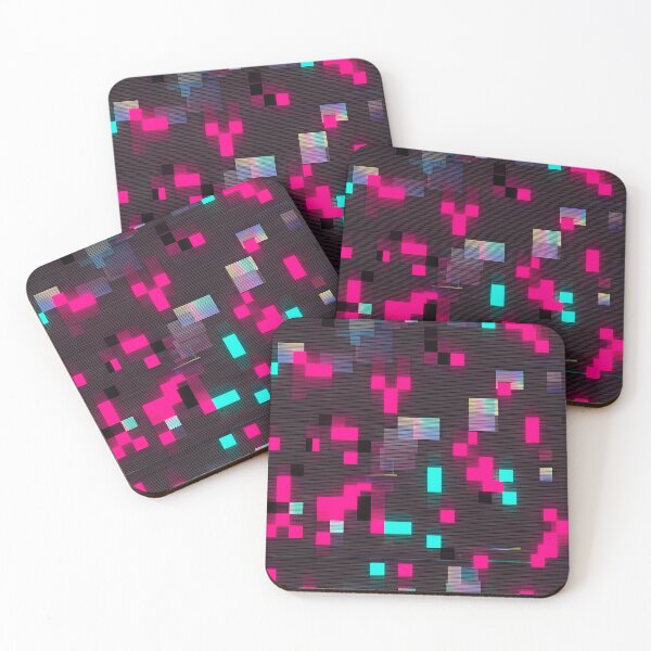 Item preview, Neon Pixel Glitch Pattern designed and sold by Kaleidoscope Print.