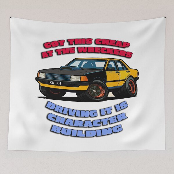 Item preview, Wreckers Special XD Falcon Funny Cartoon Aussie Car Art designed and sold by Michael van der Hoorn.